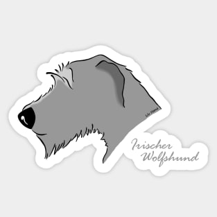 Irish Wolfhound silhouette Sticker